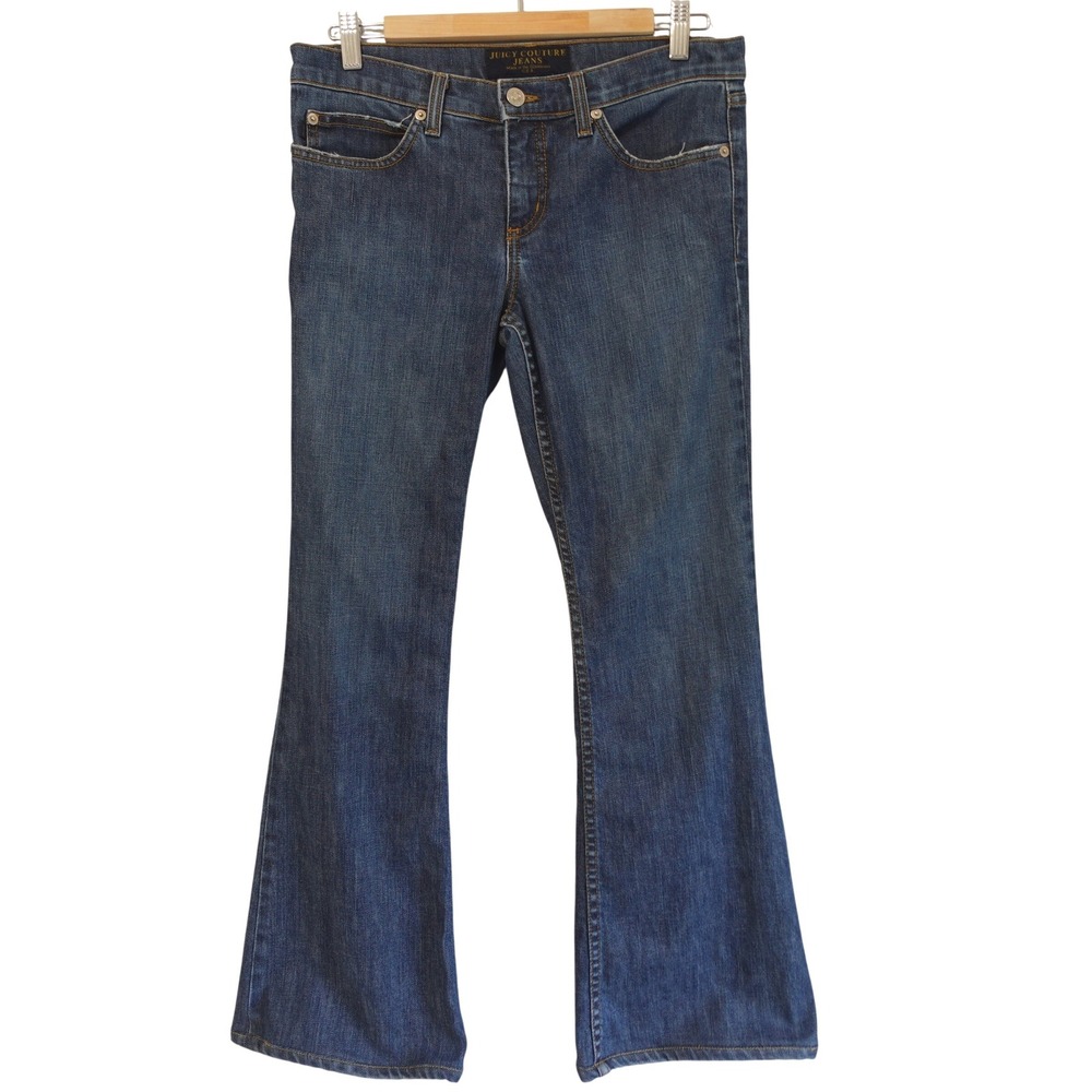 VTG Y2K Juicy Couture Jeans Low Rise Bootcut Denim Flare Leg Pants 28x29 90s USA